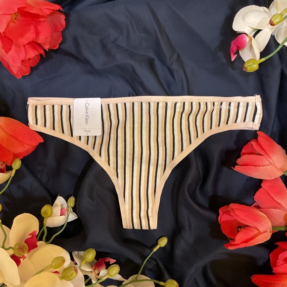 Calvin Klein Other - NWT Calvin Klein Striped Thong Size Small